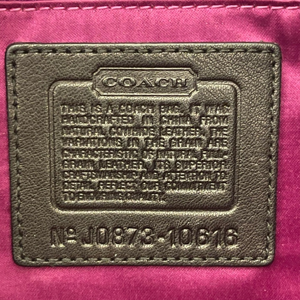 Coach Black Leather Women's Carly Bag - Picture 12 of 12